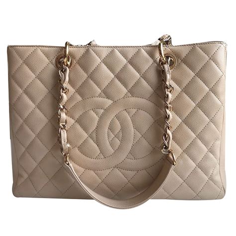 chanel gst beige shw|chanel grand shopping tote prices.